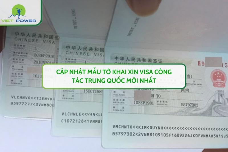 Cập Nhật Mẫu Tờ Khai Xin Visa Công Tác Trung Quốc Mới Nhất