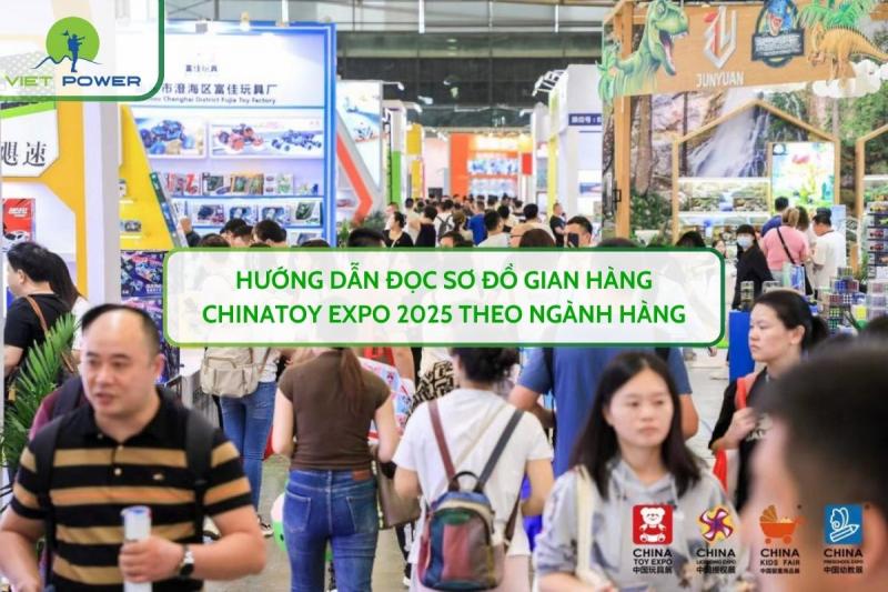 Hướng dẫn đọc Sơ đồ gian hàng Chinatoy Expo 2025 theo ngành hàng